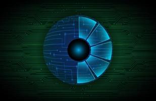 Modern Holographic Eye on Technology Background vector