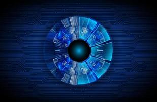 Modern Holographic Eye on Technology Background vector