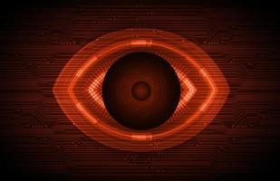 Modern Holographic Eye on Technology Background vector