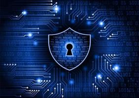 Modern Cybersecurity Technology Background with shield and lock vector