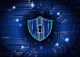 Modern Cybersecurity Technology Background with shield and lock vector