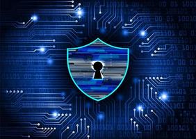 Modern Cybersecurity Technology Background with shield and lock vector