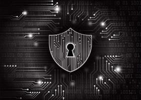 fondo moderno de tecnología de ciberseguridad con escudo y candado vector