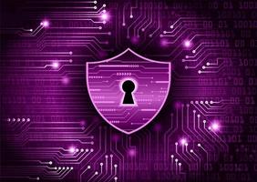 Modern Cybersecurity Technology Background with shield and lock vector