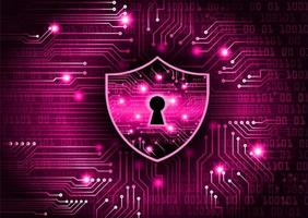 Modern Cybersecurity Technology Background with shield and lock vector