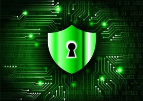 Modern Cybersecurity Technology Background with shield and lock vector