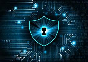 Modern Cybersecurity Technology Background with shield and lock vector