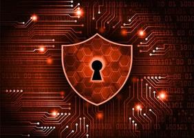 Modern Cybersecurity Technology Background with shield and lock vector