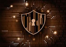 Modern Cybersecurity Technology Background with shield and lock vector