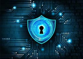 Modern Cybersecurity Technology Background with shield and lock vector