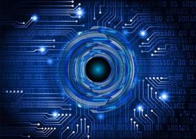 Modern Holographic Eye on Technology Background vector