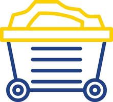 Mining Cart Vector Icon Design