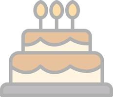 Birthday Cake Vector Icon Design