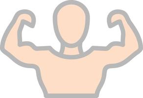 Muscle Man Vector Icon Design