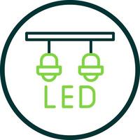 Led Lamp Vector Icon Design