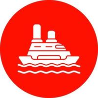 Cruise Ship Vector Icon Design