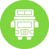 Double Decker Bus Vector Icon Design