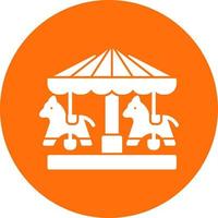 Merry Go Round Vector Icon Design