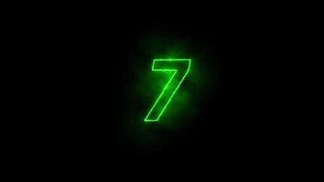 Countdown Leader Movie intro Graphic Saber Green Smoke Transparent Background video