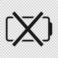 Battery charge icon in flat style. Power level vector illustration on white isolated background. Lithium accumulator business concept.