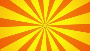 orangen und gelber sunburst-animationshintergrund video