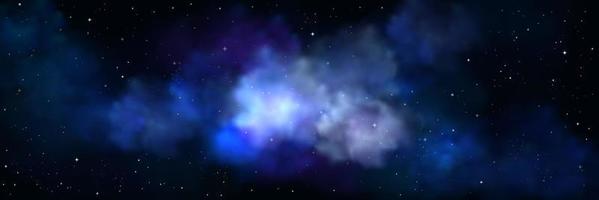 fondo espacial con nebulosa y estrellas realistas vector