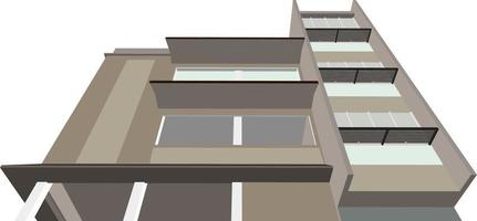 3D illustration of building project vector