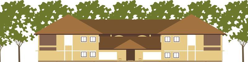 3D illustration of building project