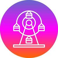 Ferris Wheel Vector Icon Design