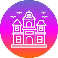 Haunted House Vector Icon Design