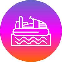 Bumper Boat Vector Icon Design