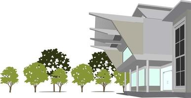 3D illustration of building project vector