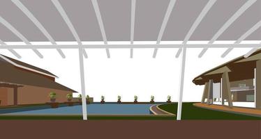 3D illustration of building project vector