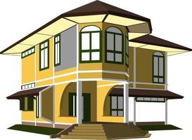 3D illustration of building project vector