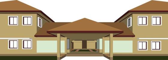 3D illustration of building project vector