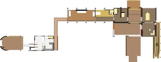 3D illustration of building project vector