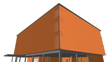 3D illustration of building project vector