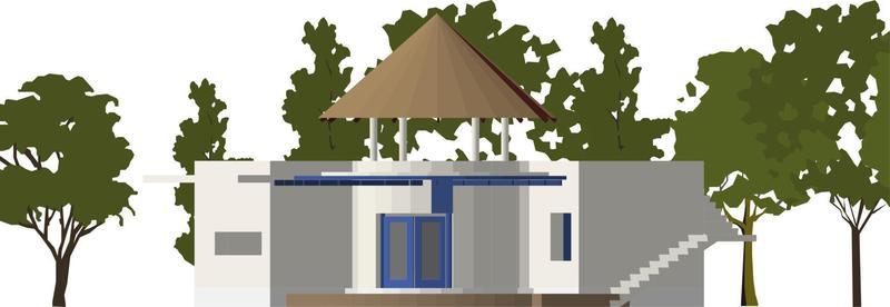 3D illustration of building project