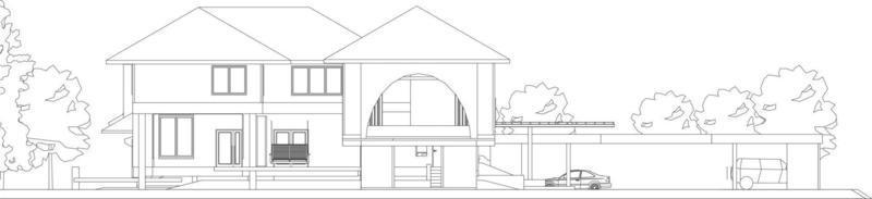 3D illustration of building project vector