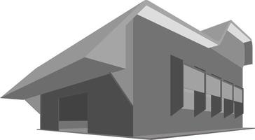 3D illustration of building project vector