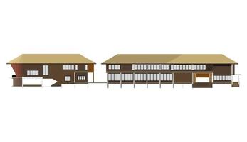 3D illustration of building project vector