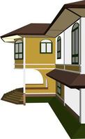 3D illustration of building project vector