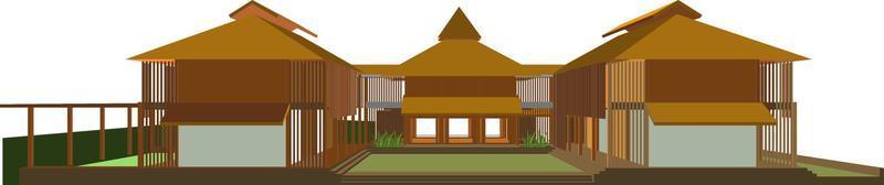 3D illustration of building project vector