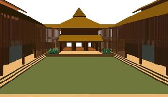 3D illustration of building project vector