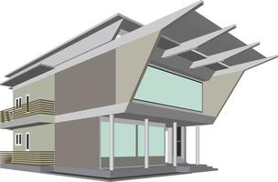 3D illustration of building project vector