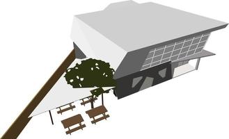 3D illustration of building project vector