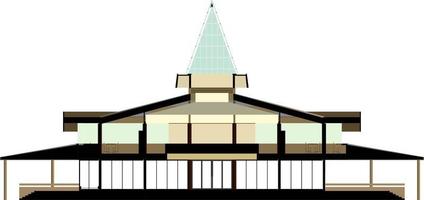 3D illustration of building project vector