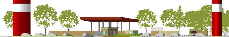 3D illustration of building project vector