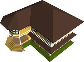 3D illustration of building project vector