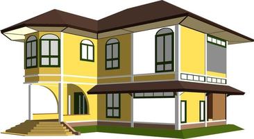 3D illustration of building project vector